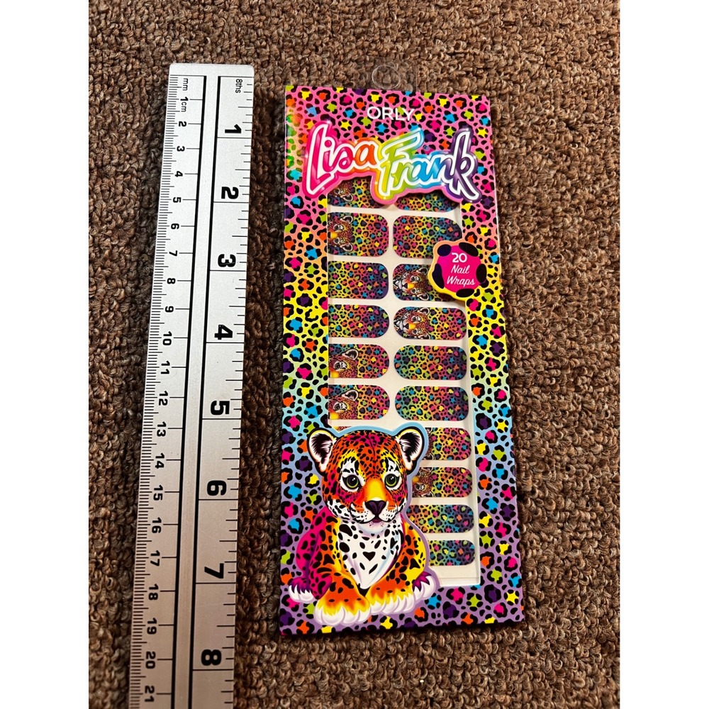 Orly Lisa Frank Nail Wraps Women Multicolor Hunter Leopard Rainbow NEW
